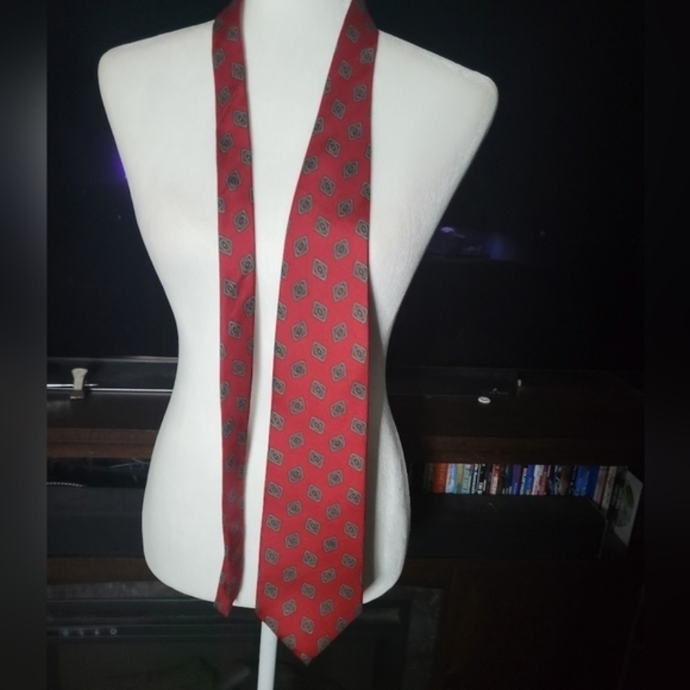 Wembley mens‎ red silk tie